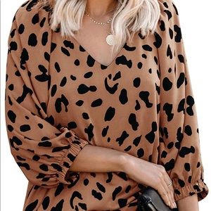 Leopard print top